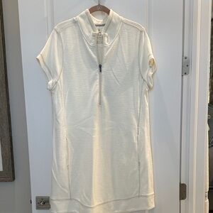 Tommy Bahama Cream Short Sleeve Tunic Dress